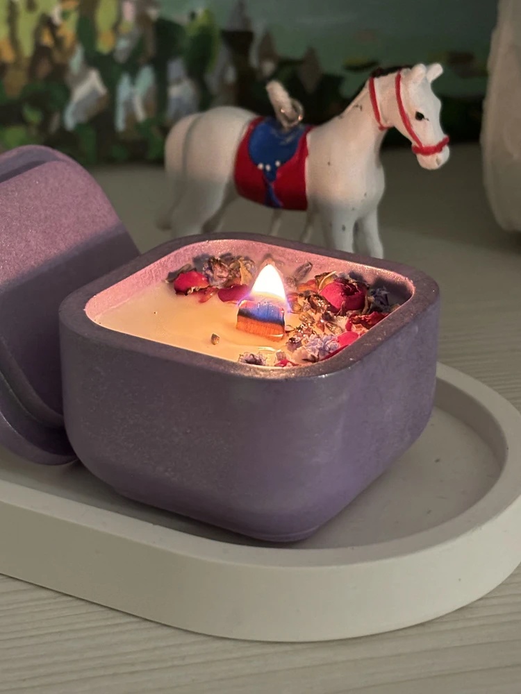 Candle Making Jars With Lids - مجموعة واحدة من قالب السيليكون لوعاء