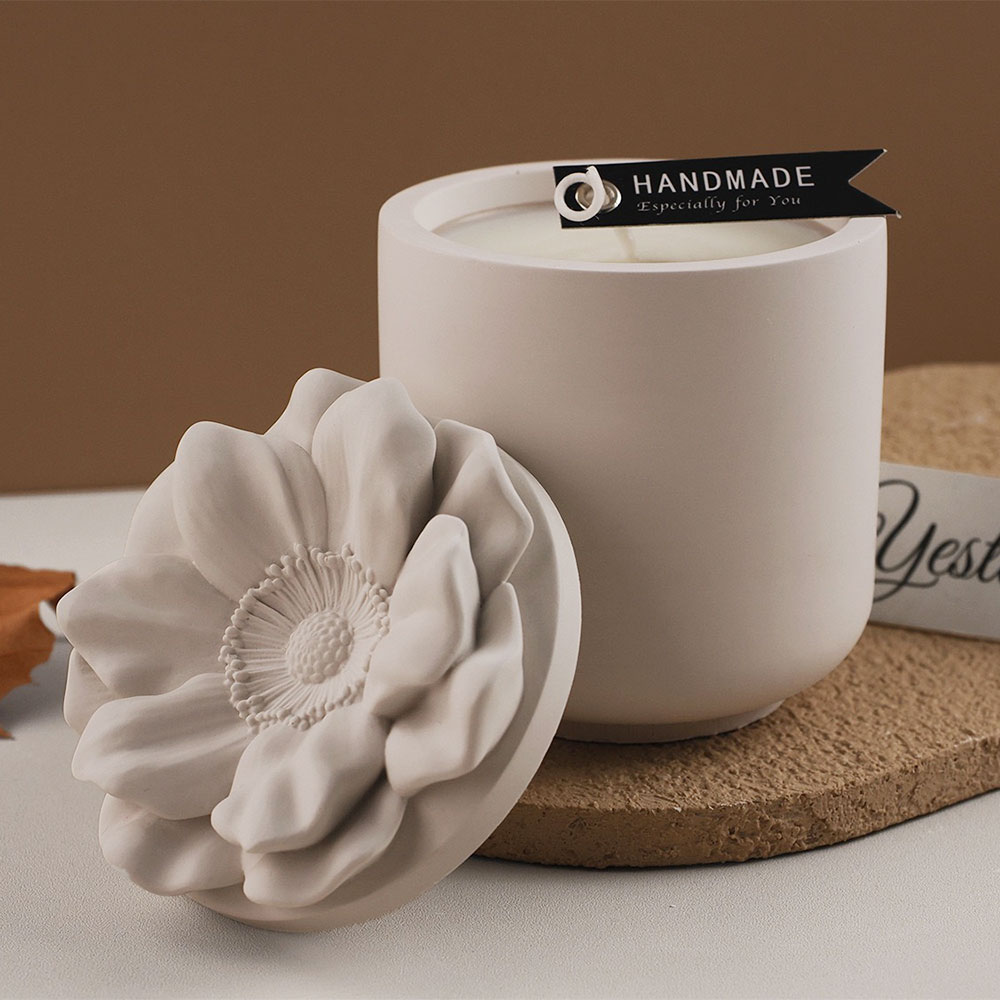 Candle Making Jars With Lids - صندوق تخزين عباد الشمس قالب من