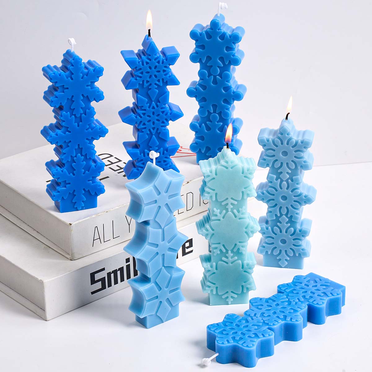 Candle Making Party - عيد الميلاد ندفة الثلج قالب شمع
