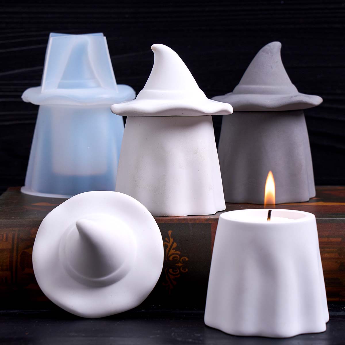 Candle Making Jars With Lids - شبح معالج شمعة جرة قالب من