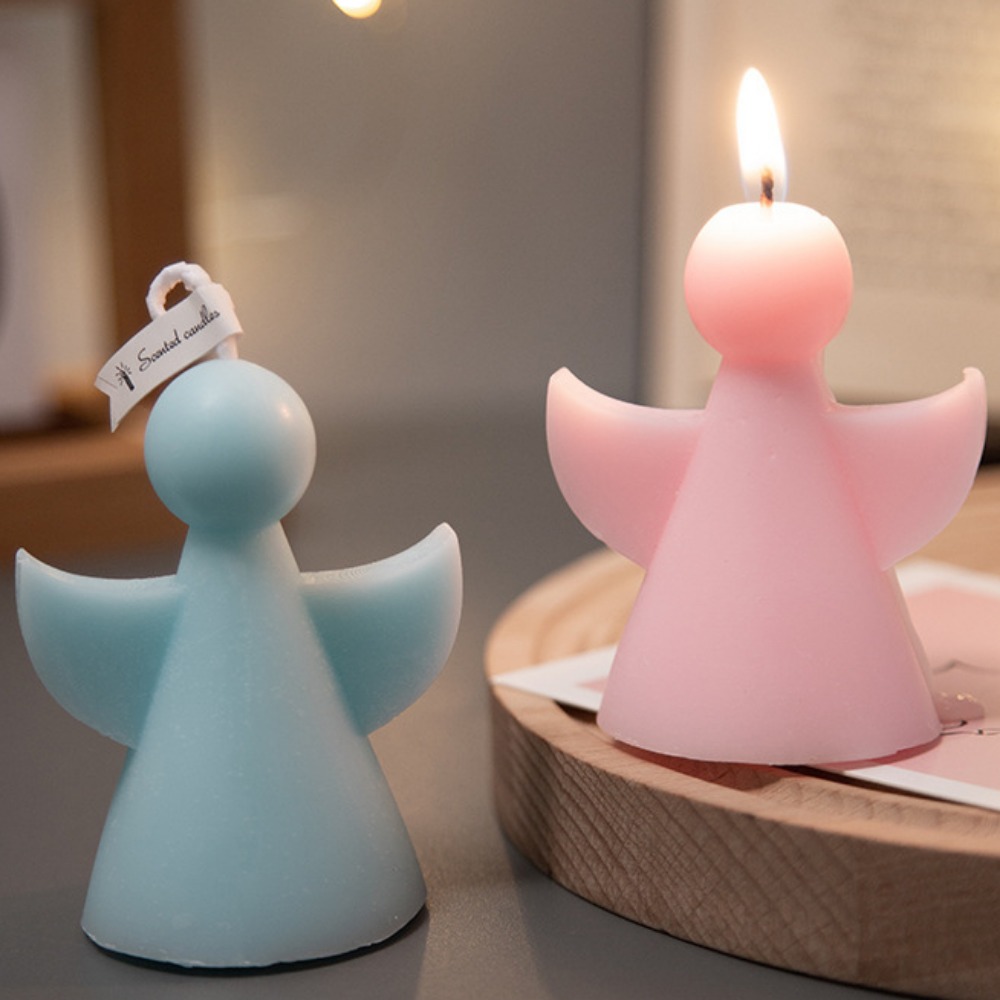 Candle Making Party - ملاك الاكريليك قالب شمعة مع رئيس