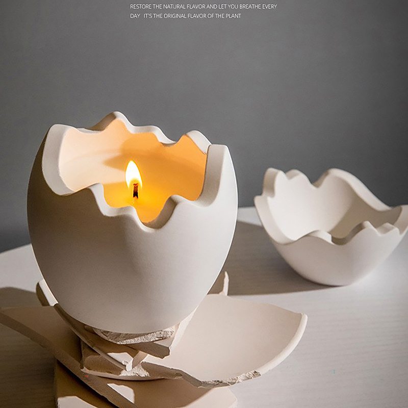 Candle Making Jars With Lids - قالب سيليكون على شكل بيضة لصنع