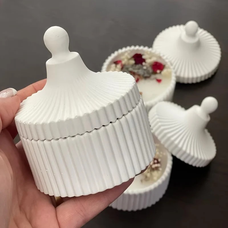 أحدث موديلات 2026: قالب سيليكو - مراجعة Candle Making Jars With Lids وسعره