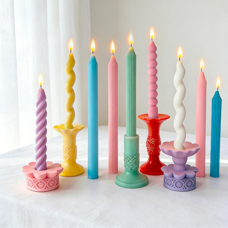 قالب شمع سيليكون حلزوني طويل،  - مراجعة Candle Making Video وسعره