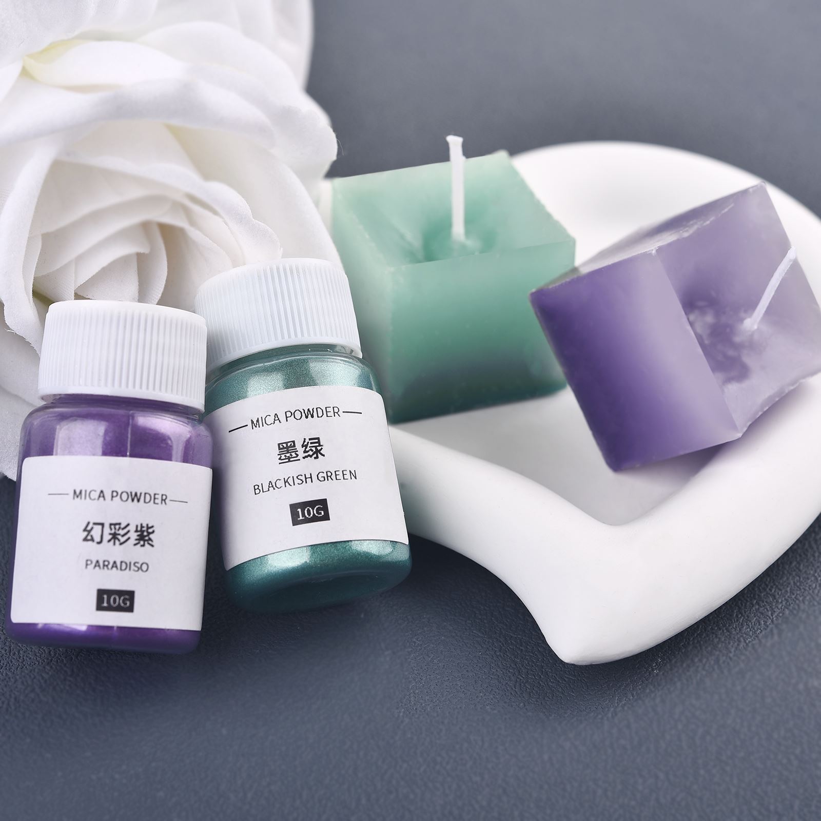 مسحوق الميكا بالشموع ، صبغة تل - مراجعة Candle Dye Chip وسعره
