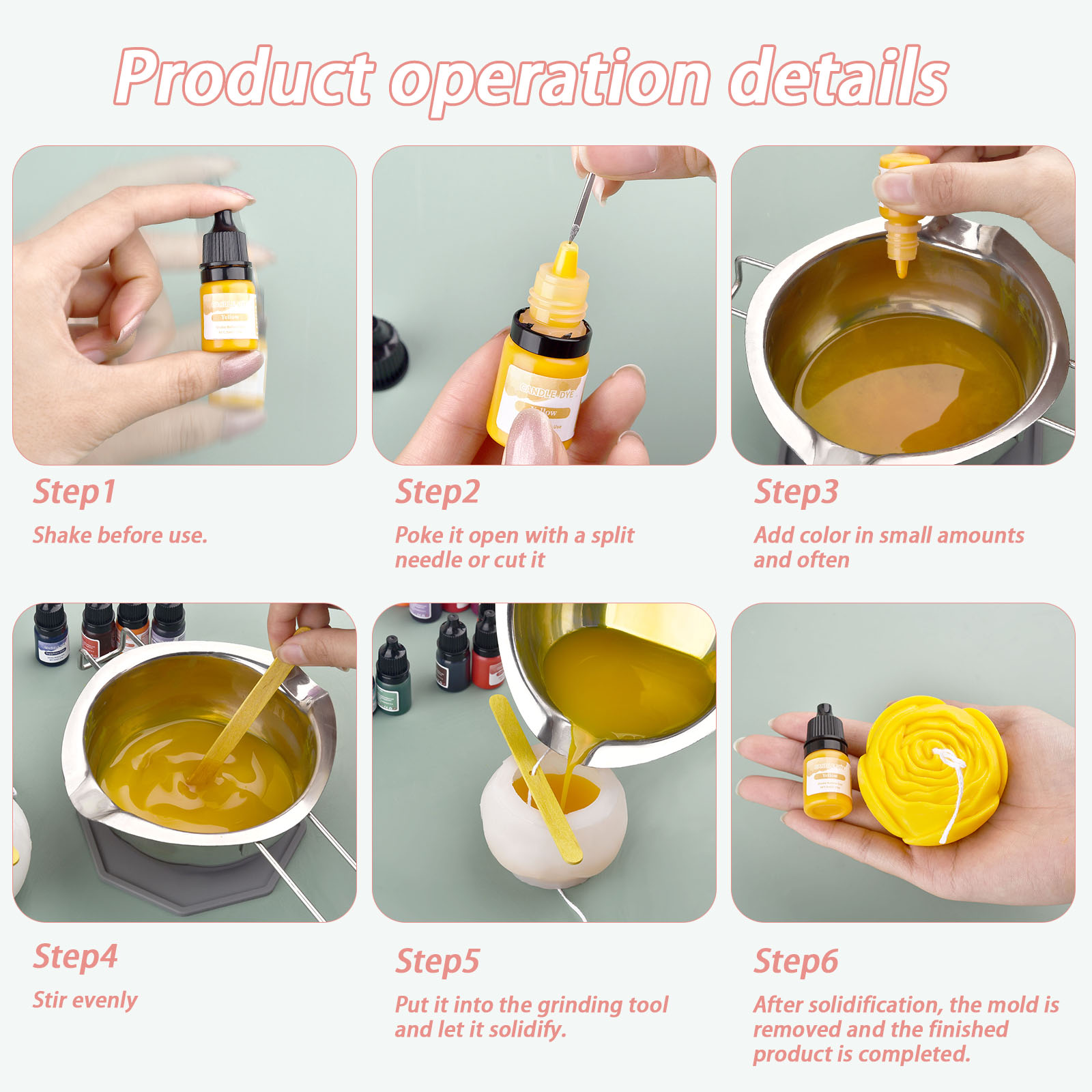 5 مللي/زجاجة شمعة الشمع الصباغ - مراجعة Candle Dye Chip وسعره