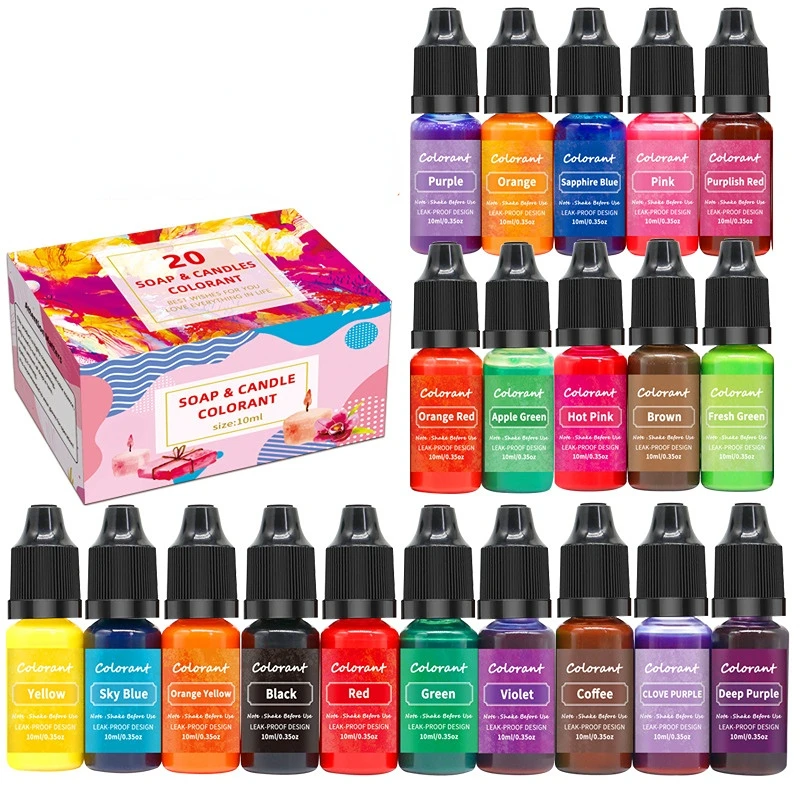 20 ألوان عالية التركيز اليدوية - مراجعة Candle Dye Chip وسعره